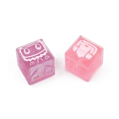 Transparent Resin Enamel Beads RESI-L047-17-1