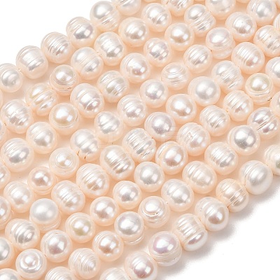 Natural Cultured Freshwater Pearl Beads Strands PA-CBABE82-06C-1