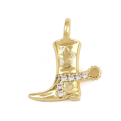 Brass Micro Pave Cubic Zirconia Pendants KK-I352-35G-1