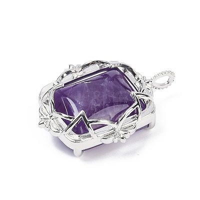 Natural Amethyst Pendants G-I381-01P-05-1