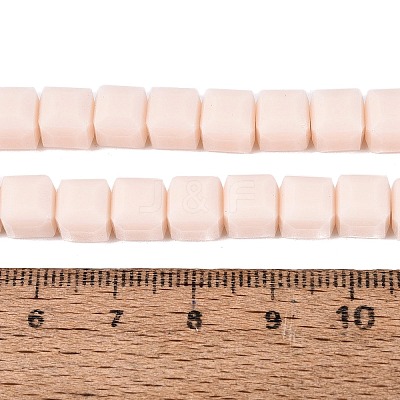Opaque Glass Beads Strands GLAA-R041-8x8mm-C01-1