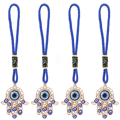4Pcs Alloy Enamel Pendant Decoration HJEW-CP00031-1