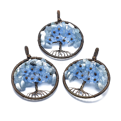 Natural & Synthetic Gemstone Pendants G-E529-A-1