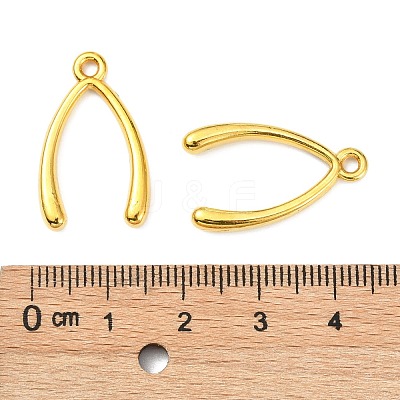 Tibetan Style Alloy Wish Bone Lucky Pendants X-TIBEP-A124554-G-FF-1