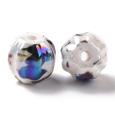 Handmade Pearlized Porcelain Beads PORC-G010-02B-1