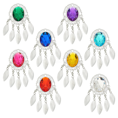 8Pcs 8 Colors Iron Big Pendants FIND-FG0003-31S-1