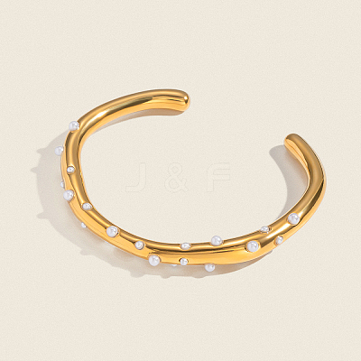 304 Stainless Steel Cuff Bangles for Women CB8538-1