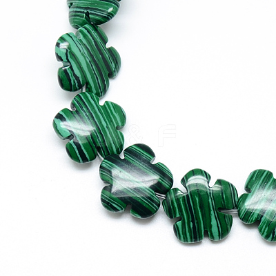 Synthetic Malachite Bead Strands G-T003-16mm-06-1