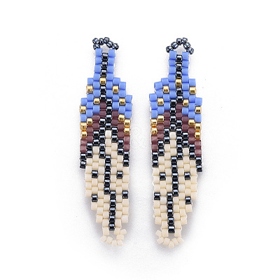 MIYUKI & TOHO Handmade Japanese Seed Beads Pendants SEED-A027-C01-1