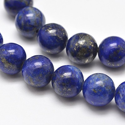 Natural Lapis Lazuli Round Bead Strands X-G-E262-01-10mm-1