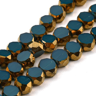 Electroplate Glass Beads Strands EGLA-G037-02A-HP03-1