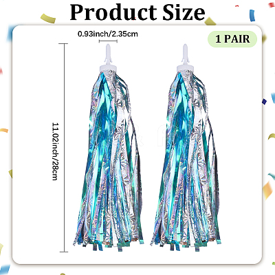 Kids Plastic Tassel Ribbon AJEW-CN0006-63A-1