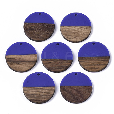 Resin & Wood Pendants RESI-S358-02B-20-1