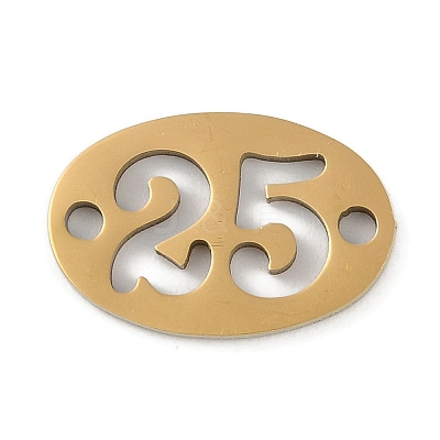 304 Stainless Steel Flat Round Connector Charms X-STAS-L279-021G-1