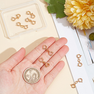 Brass Double Spring Ring Clasps FIND-AB00055-1