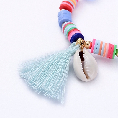 Stretch Charm Bracelets BJEW-JB05085-04-1
