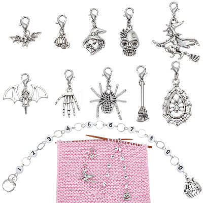 DIY Halloween Knitting Tool Sets HJEW-BC00026-1