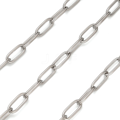 Stainless Steel Oval Paperclip Chains CHS-G040-01A-P-1