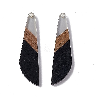 Opaque Resin & Walnut Wood Big Pendants RESI-M027-07E-1