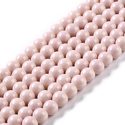 Painted Glass Bead Strands DGLA-S071-6mm-B12-1