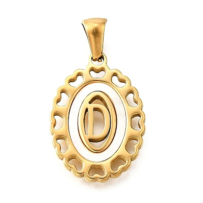 Golden 304 Stainless Steel Pendants STAS-K300-02G-D-1