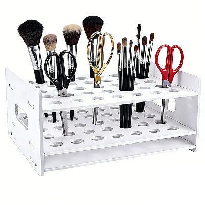Desktop 35-Hole PVC Scissors Storage Racks ODIS-WH0079-088A-1