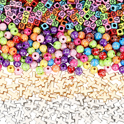 800Pcs Acrylic Beads MACR-PA0001-42-1