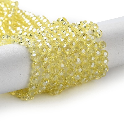 Electroplate Glass Bead Strands EGLA-R015-4mm-26-1