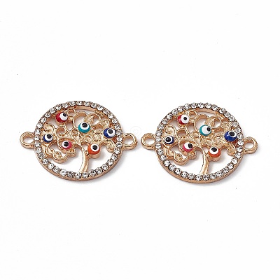 Alloy Crystal Rhinestones Connector Charms FIND-A024-68A-KCG-1