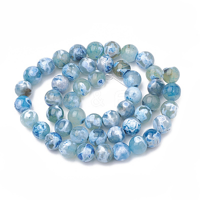 Natural Fire Crackle Agate Beads Strands X-G-S295-16C-8mm-1
