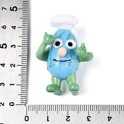 Handmade Lampwork Cartoon Chef Display Decorations LAMP-T025-12A-1