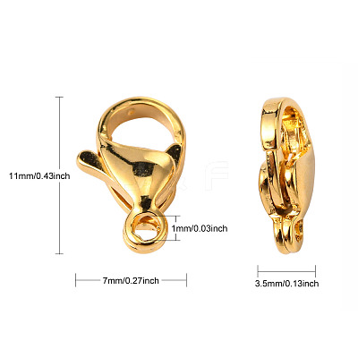 304 Stainless Steel Lobster Claw Clasps STAS-R050-11x7mm-02-1