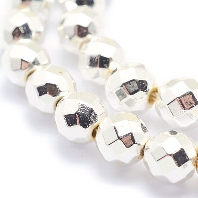 Electroplate Non-magnetic Synthetic Hematite Beads Strands G-L485-03B-S-1