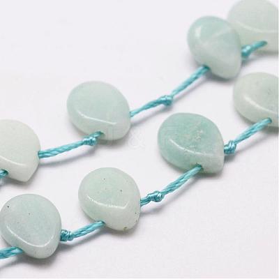 Natural Flower Amazonite Beads Strands G-P137-37-1