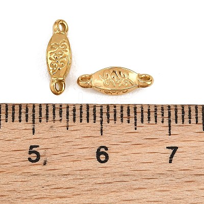 Embossed 304 Stainless Steel Connector Charms SA-CBA2B73-06G-1