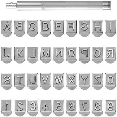 Letter & Number Alloy Leather Stamping Tool Sets TOOL-WH20012-002B-1