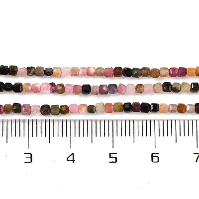 Natural Multicolor Tourmaline Beads Strands G-F770-A01-02-1