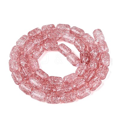 Transparent Crackle Glass Beads Strands GLAA-NH0001-04-A06-1