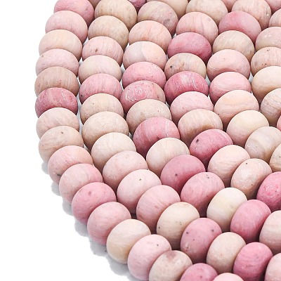 Natural Rhodonite Beads Strands G-P575-A18-8x5mm-1