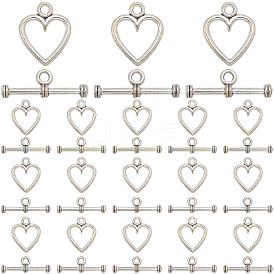 120Pcs Tibetan Style Alloy Toggle Clasps FIND-SP0001-58-1