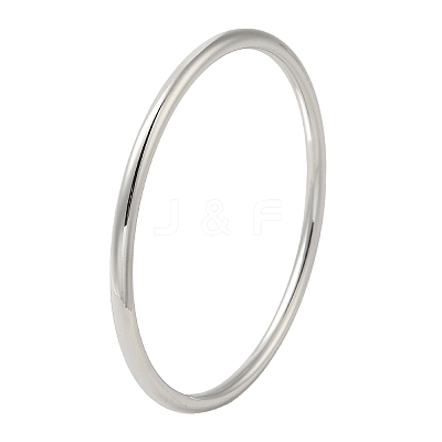 Non-Tarnish 304 Stainless Steel Simple Roung Ring Bangles for Women BJEW-F461-01G-P-1