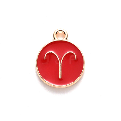 Alloy Enamel Pendants ENAM-S124-01B-07A-1