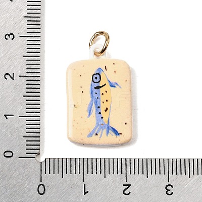 Printing 304 Stainless Steel Pendants STAS-K304-13F-G-1