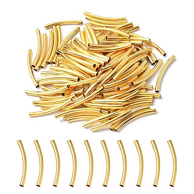 100Pcs Brass Tube Beads KK-YW0001-61-1