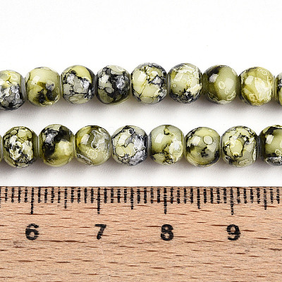Baking Paint Glass Beads X1-DGLA-N003-6mm-A04-1