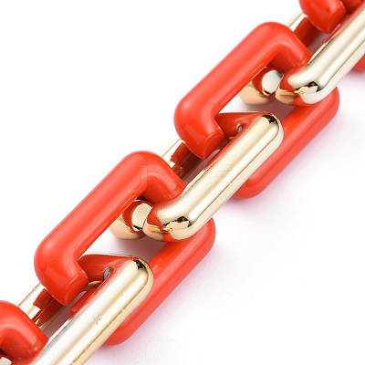 Handmade CCB Plastic Cable Chains AJEW-JB00669-04-1