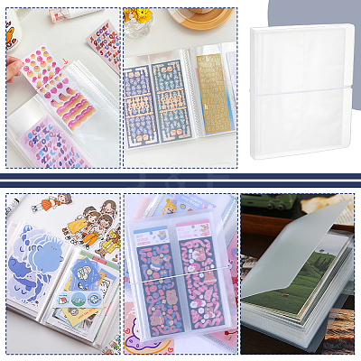 26 Pages Rectangle Plastic Card Storage Albums AJEW-WH0348-29B-1