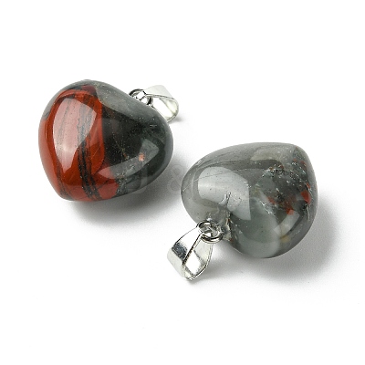 Natural African Bloodstone Pendants G-F820-10A-11-1
