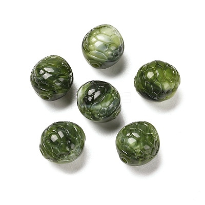 Two-tone Opaque Acrylic Beads OACR-G037-02G-1