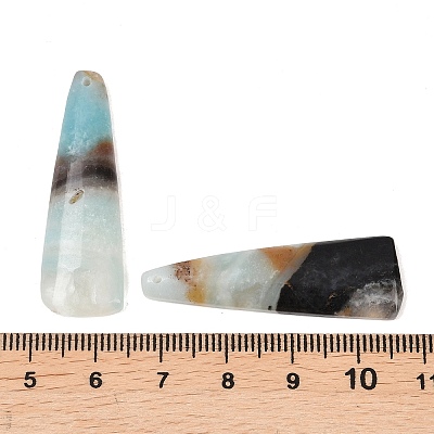 Natural Flower Amazonite Pendants G-K381-21C-1